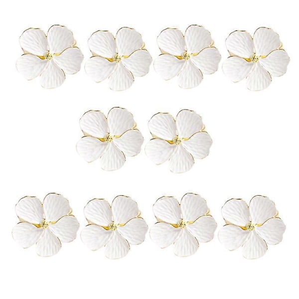 10 stk./lot Bryllup Simpel Blomme Blomst Serviet 5 Kronblade Lykke Blomst Serviet Papir Serviet Ring Serviet Pa
