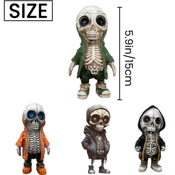 Coola skelettfigurer Söt staty Skelett Halloween-prydnader Heminredning Kreativa presenter style 2
