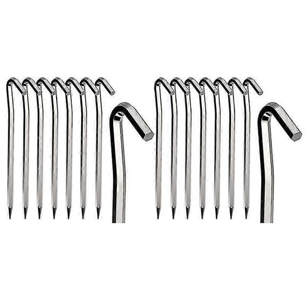 Teltsplinter 16 stk 18cm Metal Heavy Duty Teltskroger Aluminium Legering Rustfri Campingtelt Jordsplinter