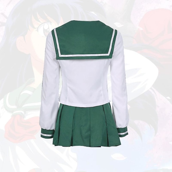 Damkostym för Inuyasha Cosplay Kagome Higurashi Vinter Sailor Outfit XXL