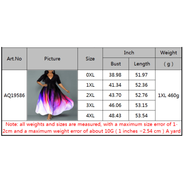 Tryckt Slim Fit Elegant Långärmad Bälte Plus Size Klänning Sexig V-ringad Mosaik Lång Klänning 0XL