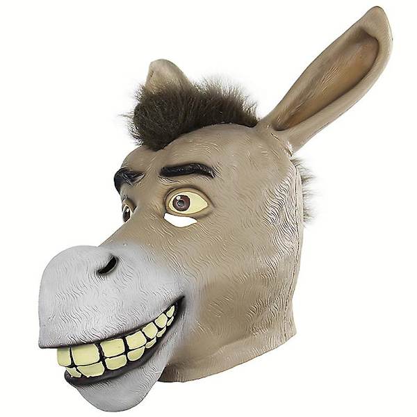 Morsom Voksen Skummel Eselhodemaske Halloween Dyrekostyme Fest Latex Rekvisitter Festival Kostyme Ballmaske