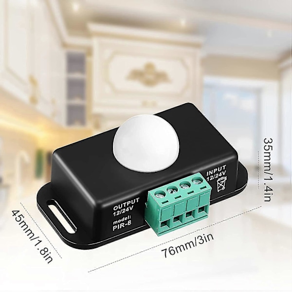 3 st 12 V 24 V PIR-sensor Infraröd Rörelsedetektor Kroppsrörelsesavkännande Ljusbrytare PIR-kontroller
