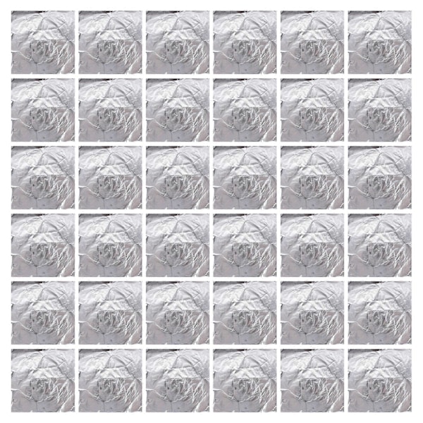 100 st Förgyllningsfolie Imitation Guld Silverblad för DIY Konst Hantverk Möbeldekoration 14 x 14CM (Silver)
