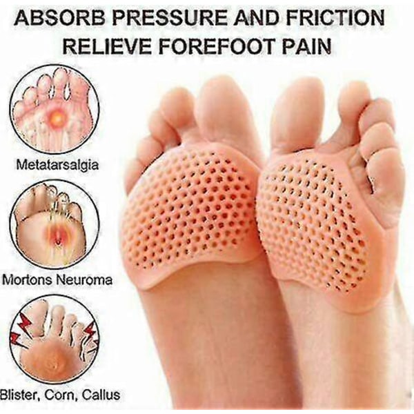 Dm 2 X Gel Metatarsal Smerteputer for Fotball, Puter, Såler
