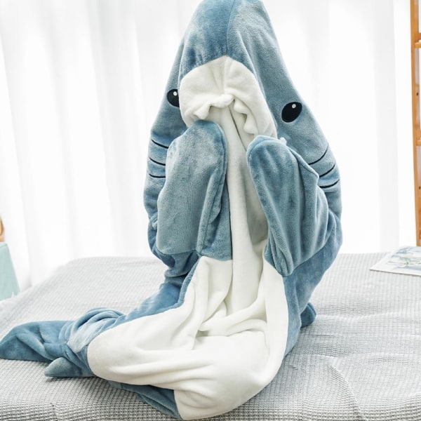 Tecknad Shark Sovsäck Pyjamas Office Nap Shark Filt M