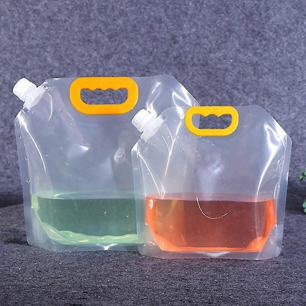 5l Dricksvatten Transparent Vattenpåse Vikbar Utomhus Sport Camping Vandring Matlagning Juice Hink