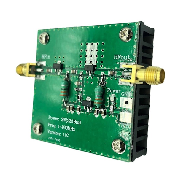 Radioöverföring Fm Hf 1--930mhz 2.0w 2w Rf Bredband Effektförstärkarmodul