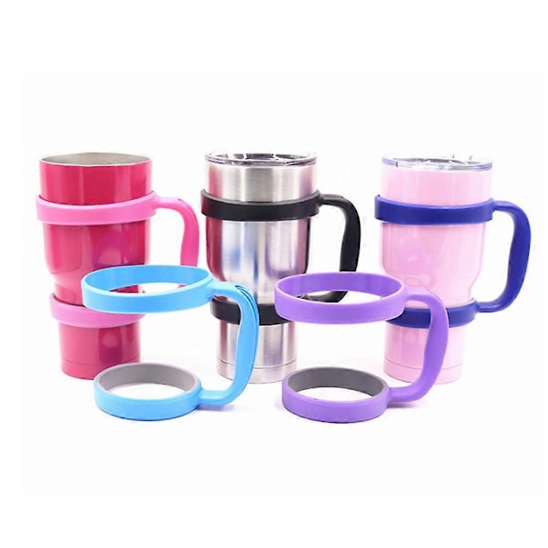 30 oz Tumbler Håndtak Rustfritt Stål Ølkrus Håndtak Oppgradering Sklisikker Justerbar Reisekrus Håndtak (Himmelblå)