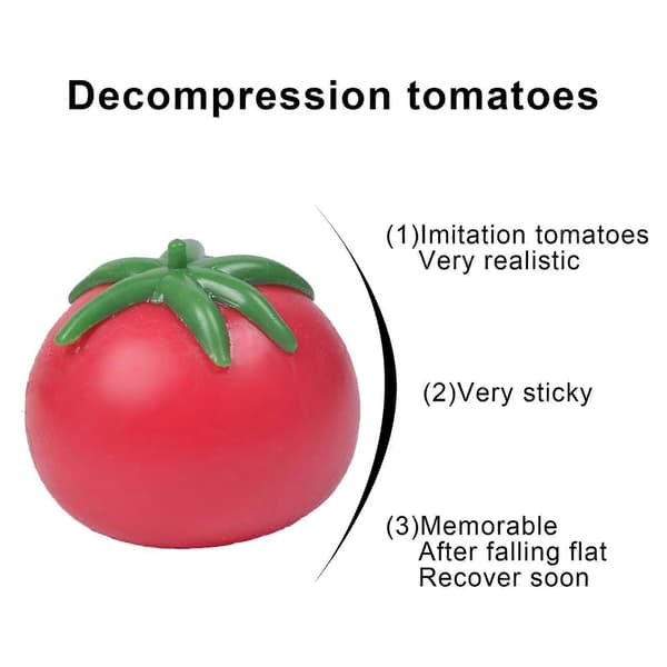 Klemmelegetøj Sød Stress Relief TPR Tomatformet Dekompression Legetøj til Børn