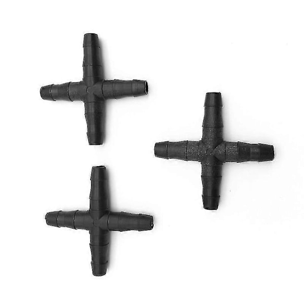 50 kpl Letkun Ristisuora Liitin 4/7 mm Letkulle 1/4 Tuuman Piikkiliitin Kierteitetty Puutarha