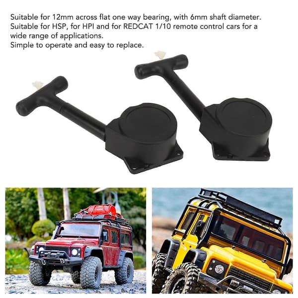 2 stk. RC Bil Trækstarter Plastik RC Motor Trækstarter til HSP til HPI til Redcat 1/10 Bil