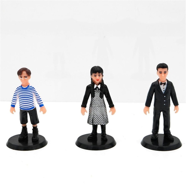 6st/ set Onsdag Addams Family Action Figur Leksak Presentfigur Doll Heminredning