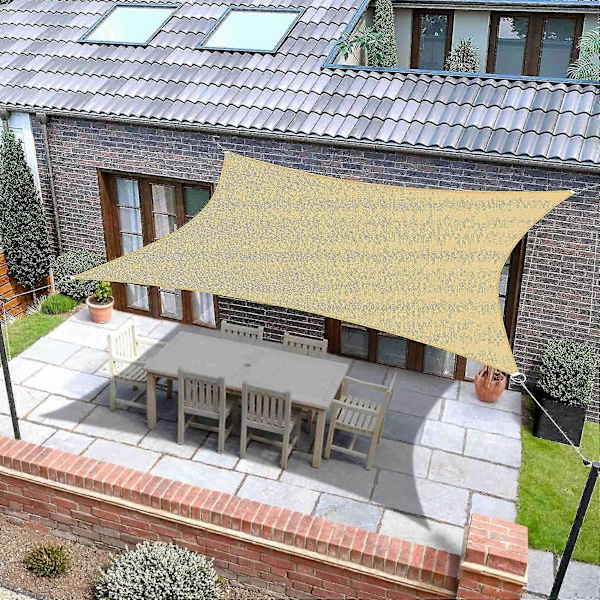 Solskyddssegel, Rektangel 16,5 x 25,4 cm Solskyddstak, Solstråleblock Markis för uteplats, carport, B