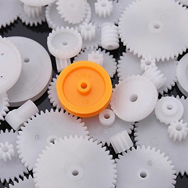 75 stk. Type PC Kronegear Enkelt Dobbelt Reduktionssnekke Små Dele DIY Gear Til Robot Smart Bil