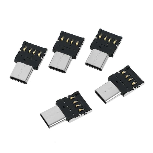 10 stk Ultra Mini Type-c Usb-c Til Usb 2.0 OTG Adapter Til Mobiltelefon Tablet & Usb Kabel & Flash Disk