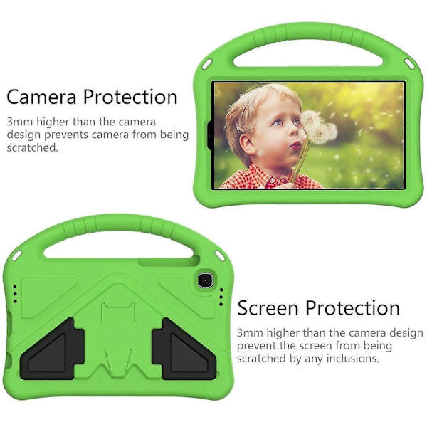 Etui til Galaxy Tab A7 Lite 8.7 T220/t225 2021 Anti-drop Etui Stativ til Filmvisning (g)