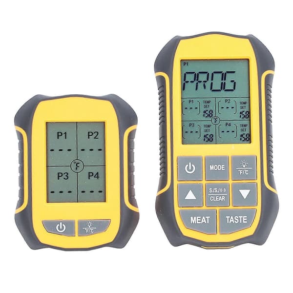 Digital Matlagnings BBQ Termometer ABS Trådlös Ugn Mat Rök Termometer med 4 Prober