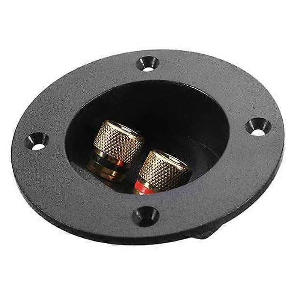 3 stk DIY Hjemmebil Stereo 2-veis Høyttalerboks Terminal Bindingsstolpe Skruekoblinger Subwooferplugger (Svart)