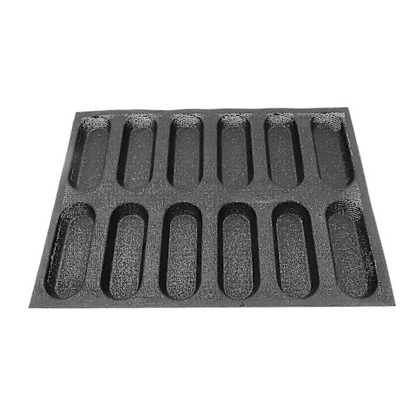 12 Hull Silikonform - Non-stick Perforert Form for Franskbrød, Pølseformer, Bakeunderlag