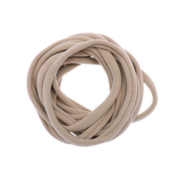 20 stk. Sømløse Hårbånd Elastisk Nylon Hovedbeklædning Hårbånd til Baby Nyfødt Spædbarn (Khaki)