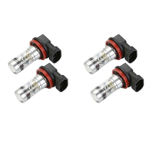 4x H8 H11 H16 6000k Vit 100w Högeffekts LED Dimljus Körlampa DRL
