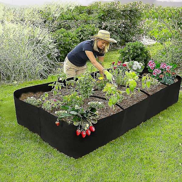 Rektangulär blomkruka för grönsaker, delad blomkruka för plantering i trädgården