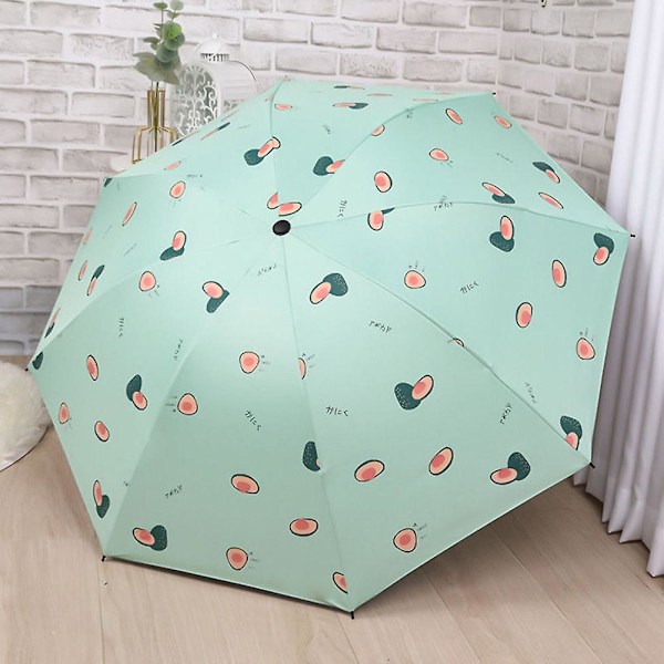 Foldbar Marguerite Gulerod Print Anti Uv Vindtæt Vandtæt Paraply Parasol