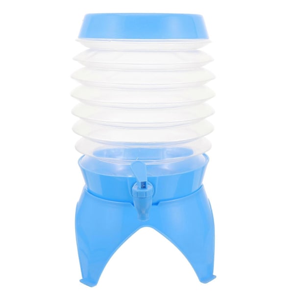 Gallon Hopfällbar Vattendispenser Bärbar Dryckesbehållare med Kran för Utomhuscamping Resor 5L (Blå)