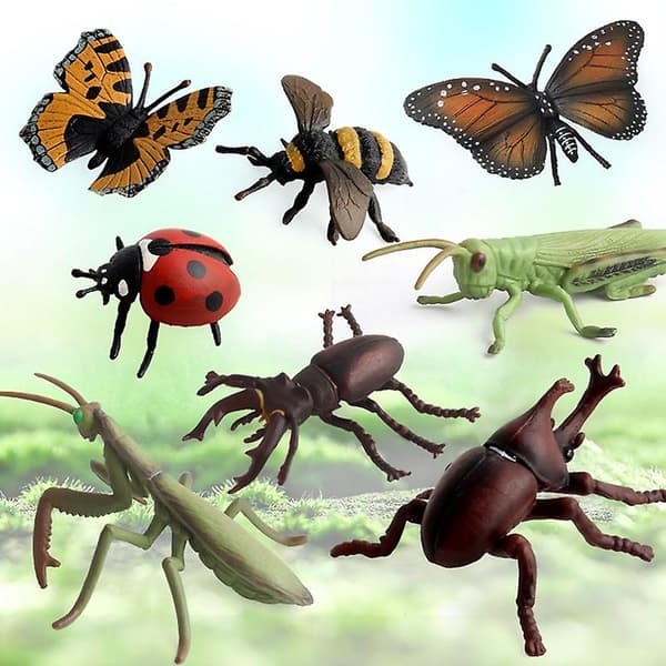 Simulerings PVC Insekt Bug Dyrefigur Model Pædagogisk Børne Rollespilslegetøj