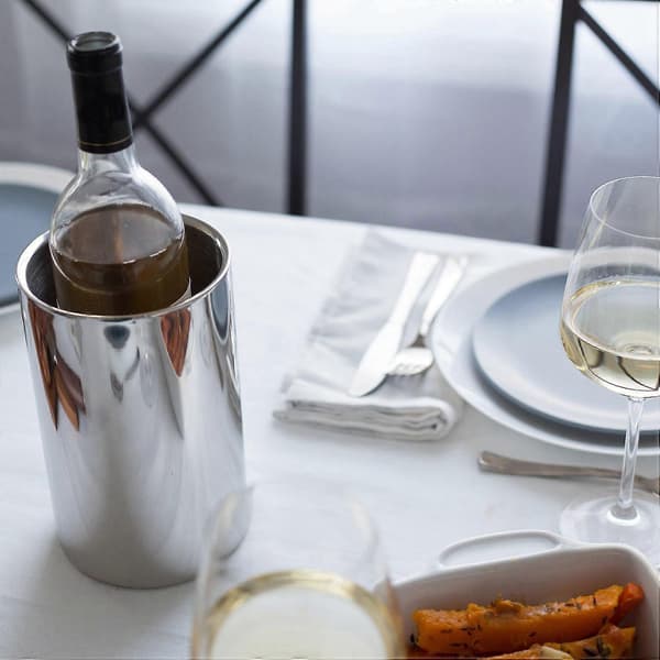 Isoleret Vinkøler Spand Med Vinlufter Med 3 Dele Cocktail Si Rustfrit Stål Te