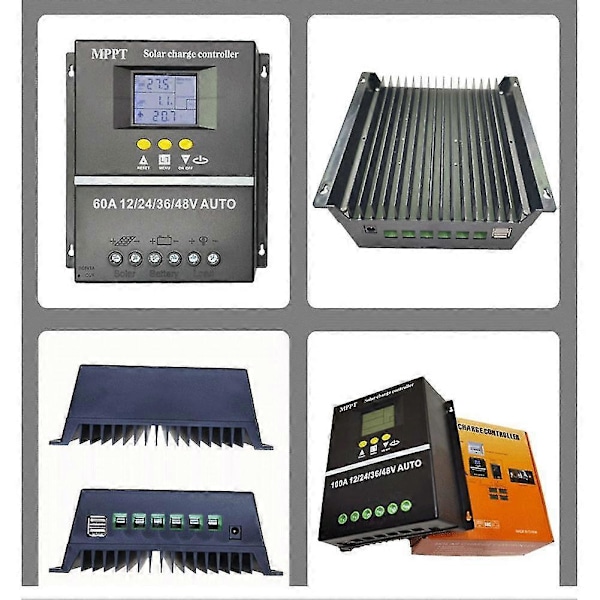Mppt/pwm Aurinkolataus 12v/24v/36v/48v Auto Solar Pv Charr LCD-näytöllä