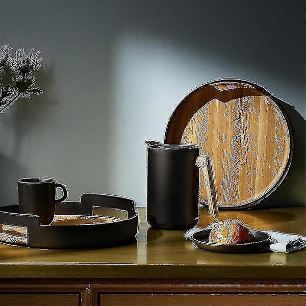 Nordic Kitchen Serveringsbakke, Simpelt og Tidløst Design, Sort lin