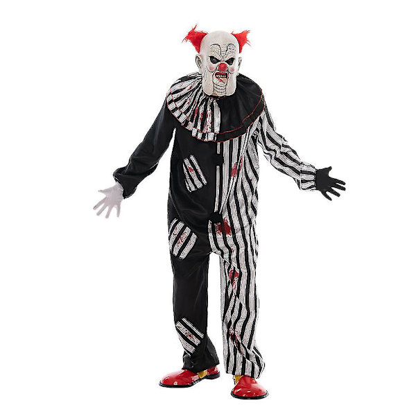 Klovnipuku miesten Halloween-bodypuku, korkealaatuinen L
