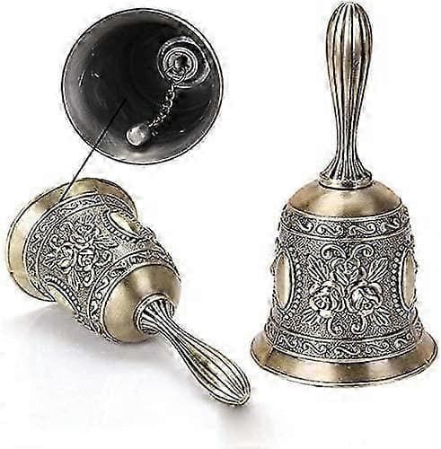 Gyllene Äpple Retro Ringklocka Antik Handklocka Brons Middagsklocka