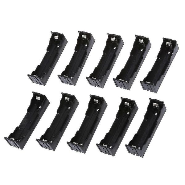 10x Sort Åben Batteriholder Kasse Til 3.7v