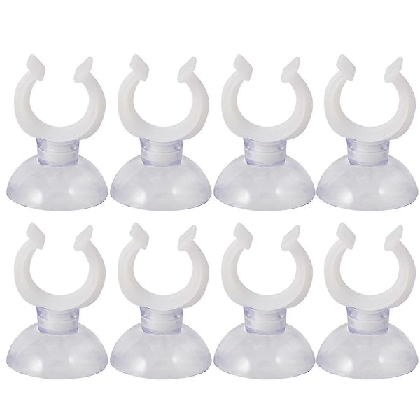 10 st Starka Sugkoppar för Akvarium Slangklämma Transparent Fästbygel Pumprörshållare (17x30 Sugkopp)