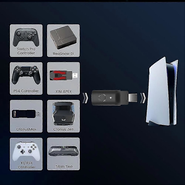 Spelomvandlare Tandadapter Gamepad-kontakt