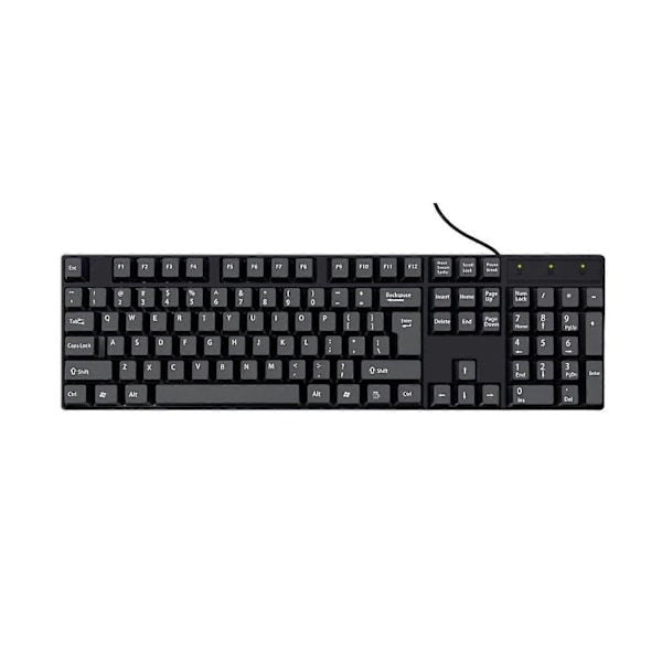 K1800 Trådbundet Tangentbord 104 Tangenter Fullstor Ergonomiskt Tyst USB Kontor Dator PC Tangentbord för Windows för Mac för OS