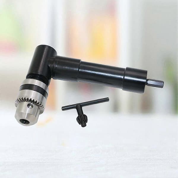 90 Graders Vinkel Bend Forlengelse Bor Bit Socket Holder Adapter Elektrisk Drill Tilbehør Adapter (Svart)