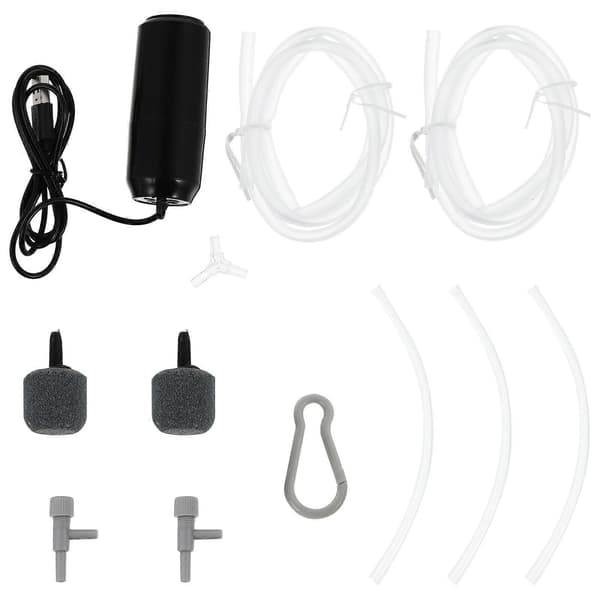1 set Akvarium Luftpump Utomhus USB Syrepump Akvarietillbehör