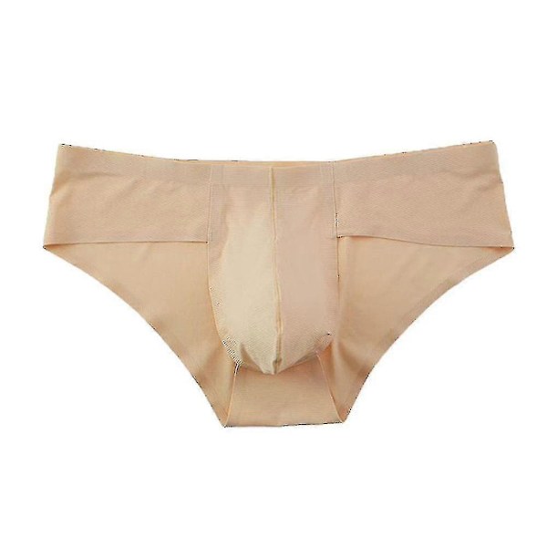 Saumattomat miesten alushousut matalalla vyötäröllä, ohuet alushousut, pikkuhousut Flesh Colour M