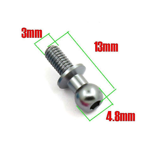 20 stk. Metall M3 Sekskant Kulehode Skruer For -01 -02 Sakura D4 D5 1/10 Rc Drift Bil Reservedeler Universa