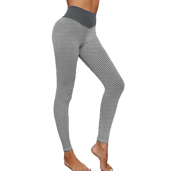 Tflycq Womens Stretch Yoga Leggings Fitness Löpgym Sport Full Längd Active Pants Gray XL