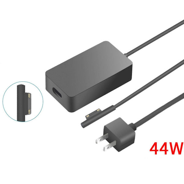 Laptop Tablet Opladerkabel 65W Strømadapter Opladerenhed til Surface Pro3/4