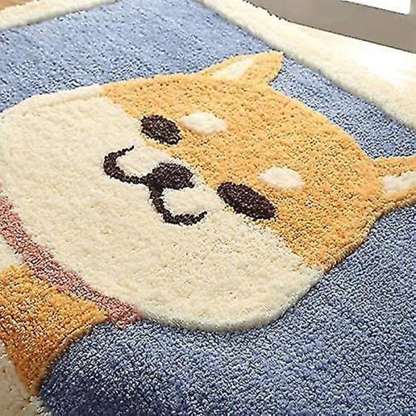 Tflycqbath Mat söpö suihku matto, ylellinen pörröinen erittäin imukykyinen ja liukastumaton, konepesu sopii kylpyammeeseen, suihkuun ja kylpyhuoneeseen, söpö kani, 18\"
