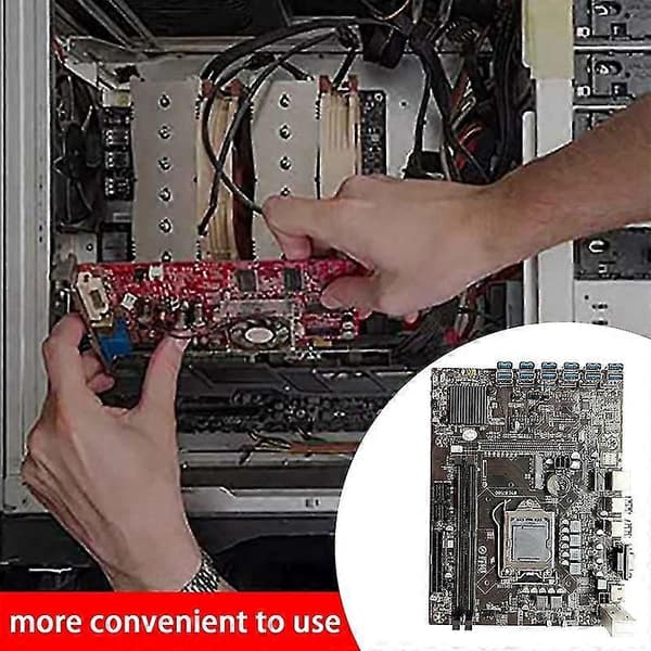 B250c Btc Mining Moderkort 12xpcie Till Usb3.0 Grafikkortplats Lga1151 Stöder Ddr4 Dimm Ram Co