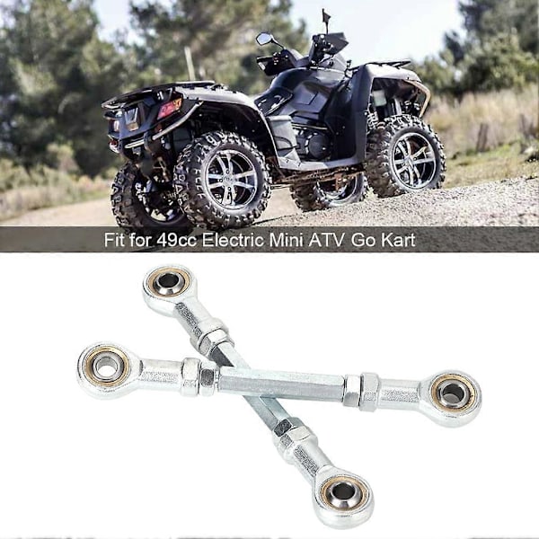 2 stk. 150 mm - 170 mm 8 mm styrekugleledssæt til 49cc elektrisk mini ATV Go Kart