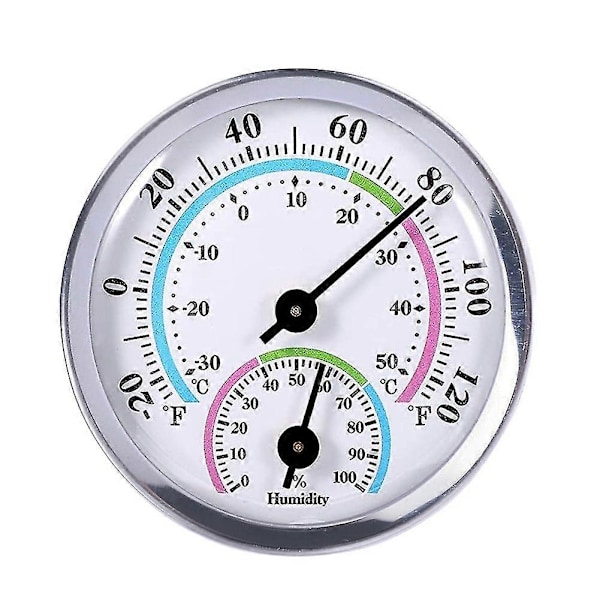 Mini 2 in 1 lämpömittari kosteusmittari -30 Celsius-50 Celsius metallikuori kosteuslämpötilamittari Mo