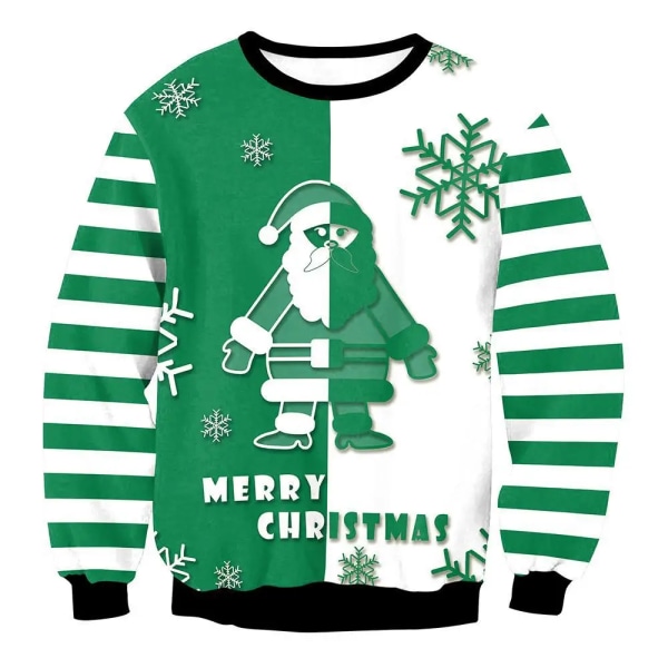 Män Kvinnor Ful jultröja Rolig Humping Ren Tacky Jultröjor Toppar Par Semesterfest Xmas Sweatshirt 3D Style 4 5XL